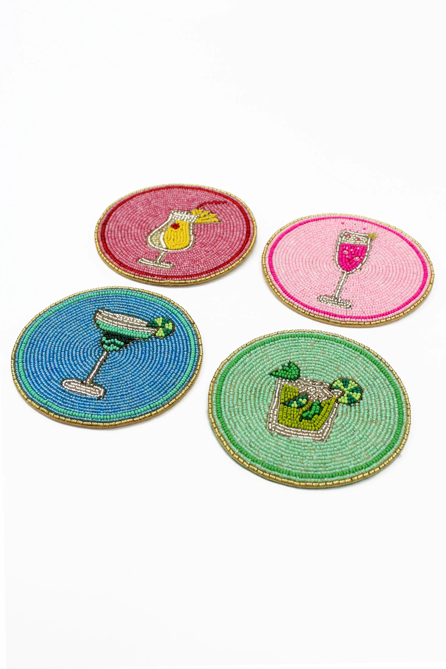 Cocktail Beaded Coasters set of 4