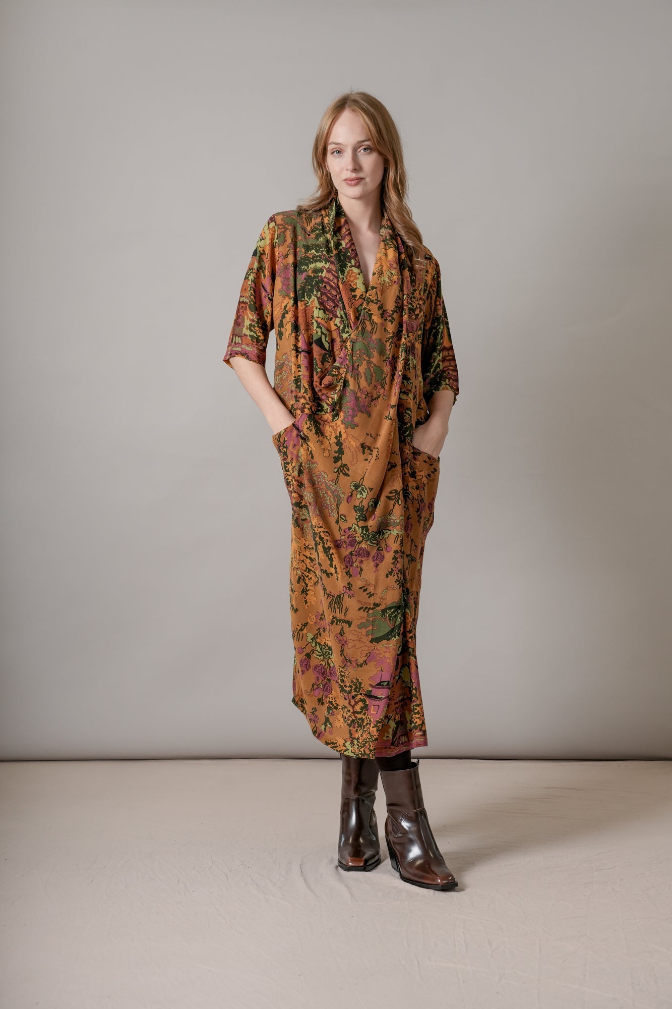 Rachel Dress China Tree Cigar